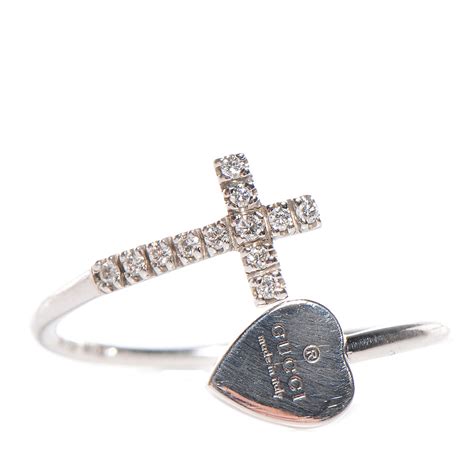 gucci ring with cross and heart|Gucci heart ring review.